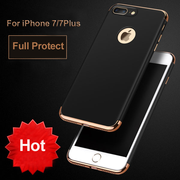 Vpower Plating Case For iphone 7/7 plus iphone 7 Case Gold Black Luxury