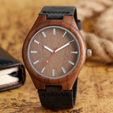 Simple Casual Wooden Watch Natural Bamboo Handmade Wristwatch Genuine Leatehr Band Strap Quartz-watch Men Women Gift