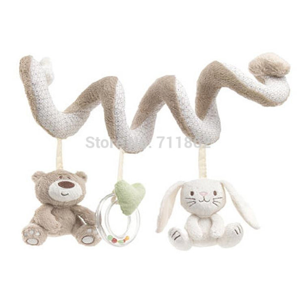 soft baby bed Hanging toy Spiral Activity rabbit Round the Bed Baby Educational Rattles Toys