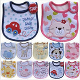 Baby Bibs Cute Cartoon Pattern Toddler Baby Waterproof Saliva Towel Cotton