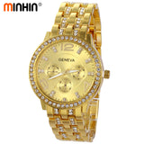 MINHIN Luxury Women Dress Watches New Design Quartz Wristwatches Fashion Casual Gold/Silver/Rose