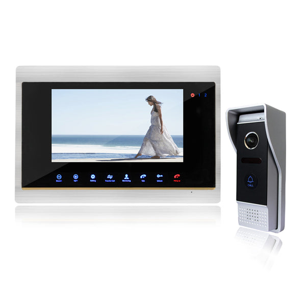 Homefong 7" Wired Night Visual Video Door Phone  Doorbell Intercom System Home Security TFT LCD Monitor