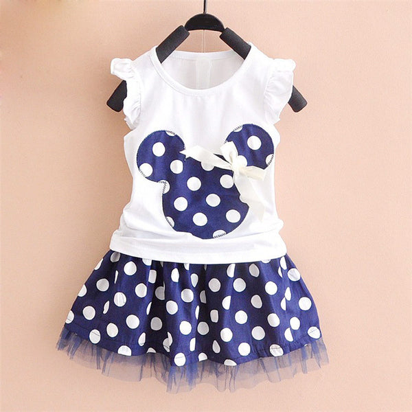 1-4Y  Summer Baby Kid Girls Princess Clothes Cartoon Party Mini Dress ball gown