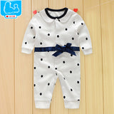 Handsome Baby Rompers Infant Newborn 0-18M Bow Romper Costume Cotton Tie Jumpsuit