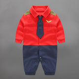 Handsome Baby Rompers Infant Newborn 0-18M Bow Romper Costume Cotton Tie Jumpsuit