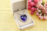 2016 Hot Selling  Movie New Titanic Necklace Heart of Ocean Crystal Pendant