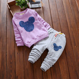 Bear Leader Baby Girl Clothes 2016 Autumn Baby Clothing Sets Cartoon Printing