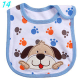 Baby Bibs Cute Cartoon Pattern Toddler Baby Waterproof Saliva Towel Cotton
