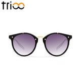 TRIOO Vintage Round Sunglasses Women Fashion Designer Eyewear UV400 Gradient