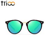 TRIOO Vintage Round Sunglasses Women Fashion Designer Eyewear UV400 Gradient