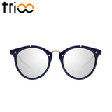 TRIOO Vintage Round Sunglasses Women Fashion Designer Eyewear UV400 Gradient