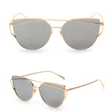 Newest Cat Eye Sunglasses Women Brand Designer Twin-Beams Sun Glasses Mirror