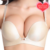 DeRuiLaDy Super Push Up Bra Half Cup Sexy Backless Strapless Underwear