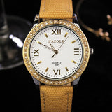 YAZOLE Golden Diamond Gold Watch Women Ladies Famous Brand Luxury Quartz Watch