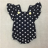 Baby Girls Dot Rompers Girl Summer Cotton Ruffle Sleeve Romper Toddler Fashion Jumpsuit