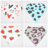4pcs Baby Towel Newborn Cartoon Bibs  Waterproof Lunch Bib Boys Girls