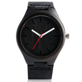 Simple Casual Wooden Watch Natural Bamboo Handmade Wristwatch Genuine Leatehr Band Strap Quartz-watch Men Women Gift