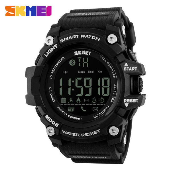 SKMEI Men Smart Watch Pedometer Calories Counter Fashion Digital Watch Chronograph LED Display Outdoor Sports  Smart Watch New