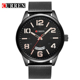 Top Brand Luxury Mesh Band Watch Ultra Thin Dial black Designer Quartz Wristwatch