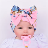 Baby & Kids Flower Hat Hospital Newborn Baby Knit Beanie With Bow Warm Sleep Cotton Toddler