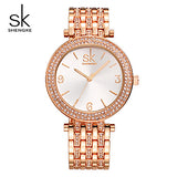 SK Brand New Fashion Quartz-Watch Women Dress Watches Reloj Mujer 2017 Luxury Gold