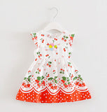 Retail 2017 Baby girl fashion dress print pearl kids summer dresses girls Brand dress princess baby dress