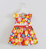 Retail 2017 Baby girl fashion dress print pearl kids summer dresses girls Brand dress princess baby dress