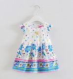 Retail 2017 Baby girl fashion dress print pearl kids summer dresses girls Brand dress princess baby dress