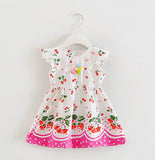 Retail 2017 Baby girl fashion dress print pearl kids summer dresses girls Brand dress princess baby dress