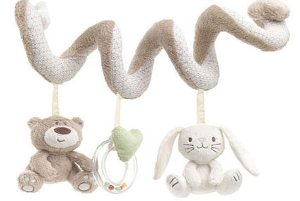 soft baby bed Hanging toy Spiral Activity rabbit Round the Bed Baby Educational Rattles Toys