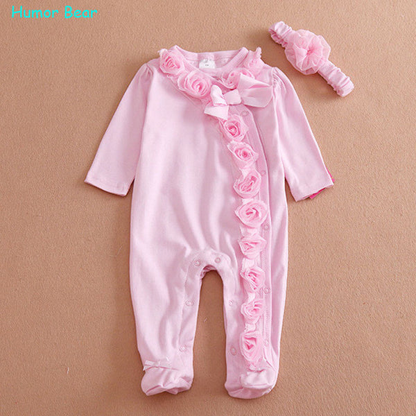 Humor Bear NEW  Newborn Baby Girl Clothes Bow/Flowers Romper