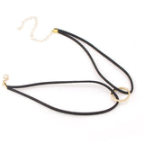 Simple Black Velvet Choker Necklace Gold Circle Chocker Chokers Necklaces For Women