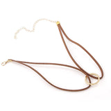 Simple Black Velvet Choker Necklace Gold Circle Chocker Chokers Necklaces For Women