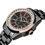 Sinobi luxury Dress Brand Fashion Watch Woman Ladies Gold Diamond relogio feminino