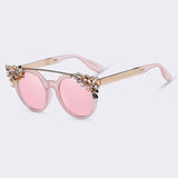Winla New Fashion 2017 Cat Eye Sunglasses Women Luxury Diamond Decoration