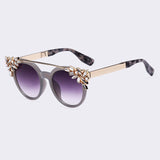 Winla New Fashion 2017 Cat Eye Sunglasses Women Luxury Diamond Decoration