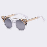 Winla New Fashion 2017 Cat Eye Sunglasses Women Luxury Diamond Decoration