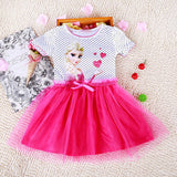 Girl Dress Summer Brand Toddler Girls Clothes Lace Sequins Princess Anna Elsa Dress Snow