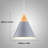 Modern Wood Pendant Lights Lamparas Colorful Aluminum lamp shade Luminaire Dining Room