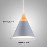Modern Wood Pendant Lights Lamparas Colorful Aluminum lamp shade Luminaire Dining Room