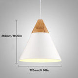 Modern Wood Pendant Lights Lamparas Colorful Aluminum lamp shade Luminaire Dining Room