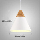 Modern Wood Pendant Lights Lamparas Colorful Aluminum lamp shade Luminaire Dining Room