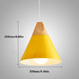 Modern Wood Pendant Lights Lamparas Colorful Aluminum lamp shade Luminaire Dining Room