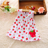 Monkids 2017 Cute Baby Girl Dress Cotton Dot Sleeveless A-Line Dresses Casual Kid Clothing