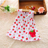 Monkids 2017 Cute Baby Girl Dress Cotton Dot Sleeveless A-Line Dresses Casual Kid Clothing