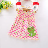 Monkids 2017 Cute Baby Girl Dress Cotton Dot Sleeveless A-Line Dresses Casual Kid Clothing