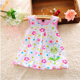 Monkids 2017 Cute Baby Girl Dress Cotton Dot Sleeveless A-Line Dresses Casual Kid Clothing