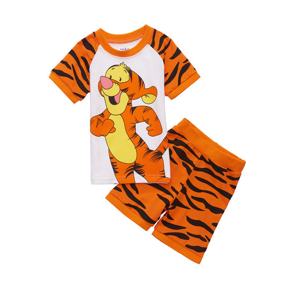 2017 New 100% Cotton Baby Boys Girls Clothing Set Children Shirt + Pants Set Kids Cartoon