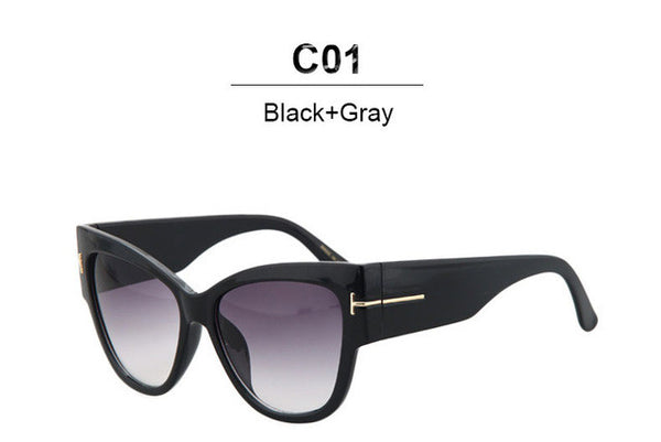 New Fashion Brand Designer Cat Eye Women Sunglasses Sun Glasses Big Size