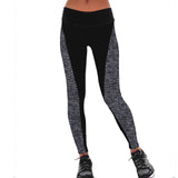 Plus Size Black/Gray Women's Fitness Leggings Workout Pants